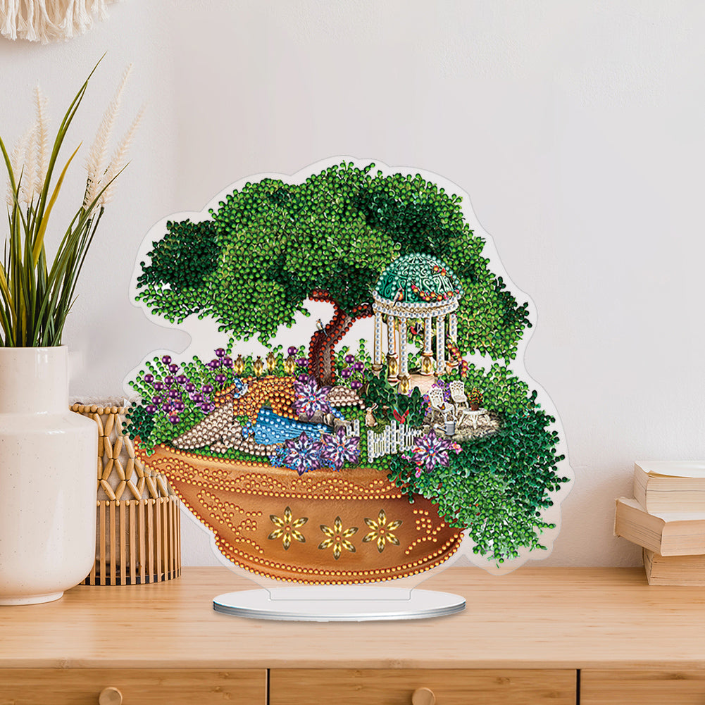 PVC Special Shaped Garden Bonsai 5D DIY Diamond Art Tabletop Decorations Kit