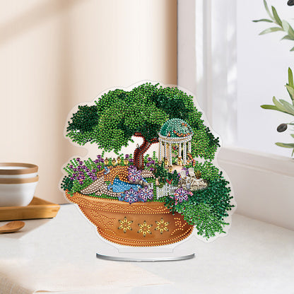 PVC Special Shaped Garden Bonsai 5D DIY Diamond Art Tabletop Decorations Kit