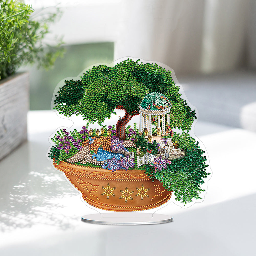 PVC Special Shaped Garden Bonsai 5D DIY Diamond Art Tabletop Decorations Kit