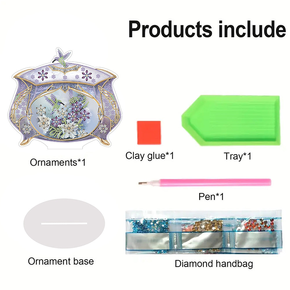 PVC Special Shaped Hummingbird Box 5D DIY Diamond Art Tabletop Decorations Kit