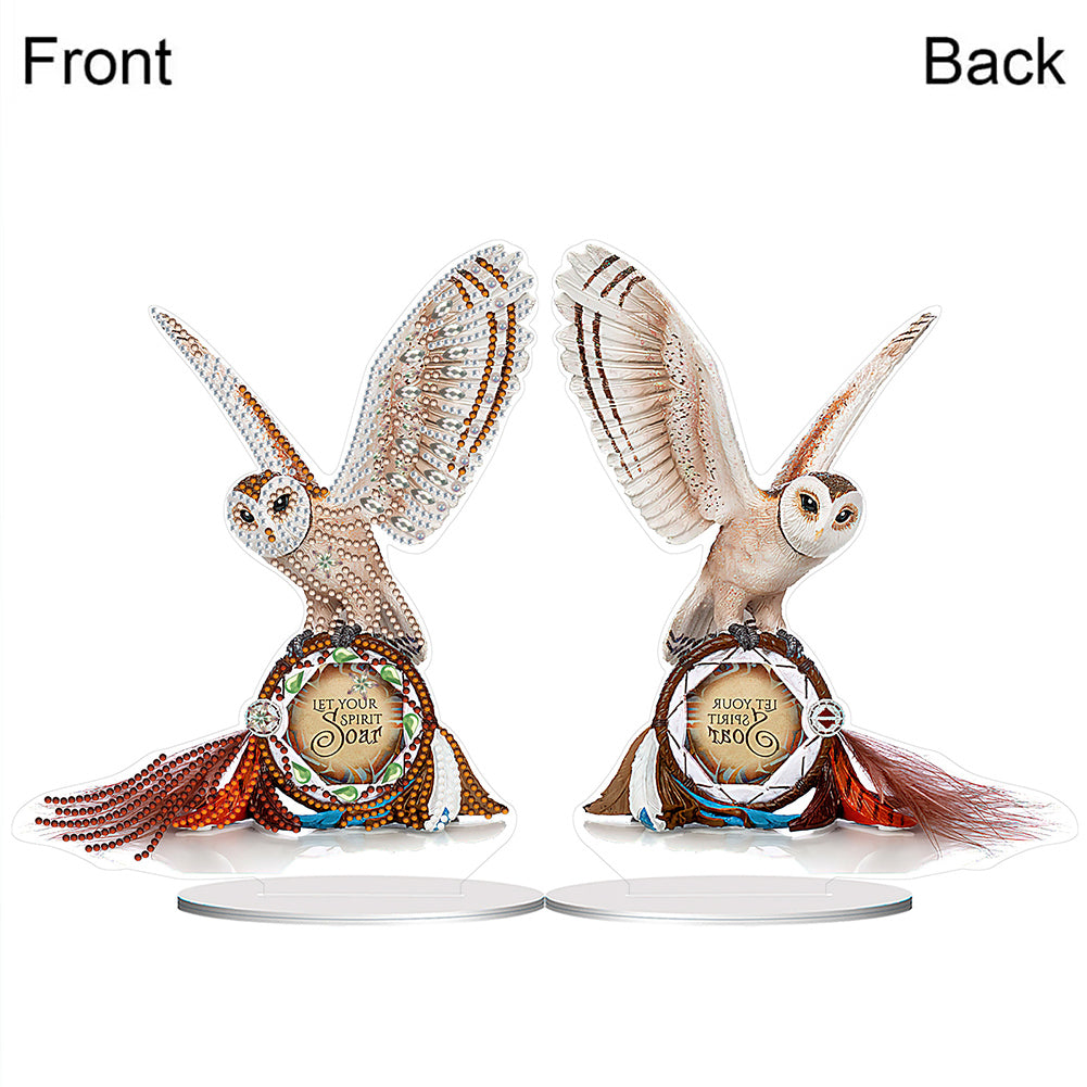 PVC Special Shaped Indian Eagle 5D DIY Diamond Art Tabletop Decorations Kit