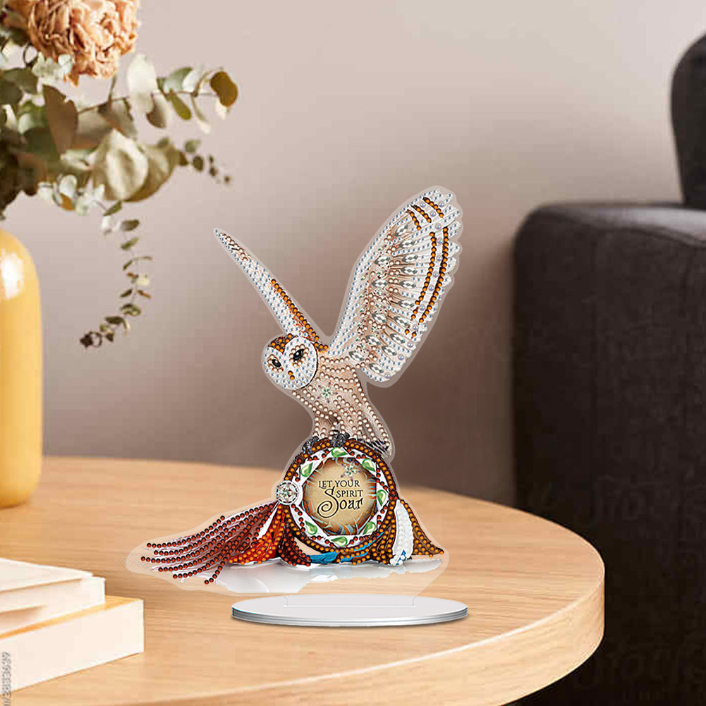 PVC Special Shaped Indian Eagle 5D DIY Diamond Art Tabletop Decorations Kit