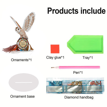 PVC Special Shaped Indian Eagle 5D DIY Diamond Art Tabletop Decorations Kit