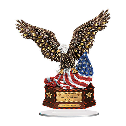 PVC Special Shaped American Eagle 5D DIY Diamond Art Tabletop Decorations Kit