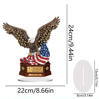 PVC Special Shaped American Eagle 5D DIY Diamond Art Tabletop Decorations Kit