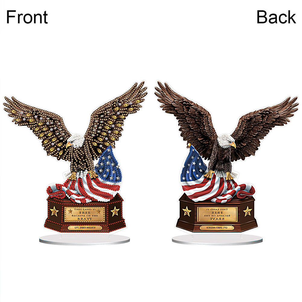 PVC Special Shaped American Eagle 5D DIY Diamond Art Tabletop Decorations Kit