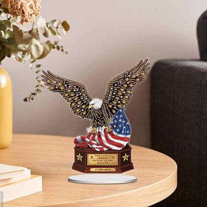 PVC Special Shaped American Eagle 5D DIY Diamond Art Tabletop Decorations Kit