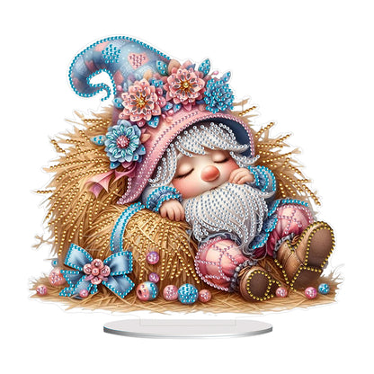 Gnome Double Sided Effect Diamond Painting Tabletop Ornaments(Haystack Gnome)