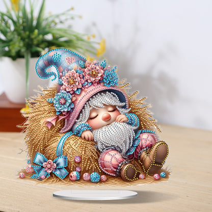 Gnome Double Sided Effect Diamond Painting Tabletop Ornaments(Haystack Gnome)