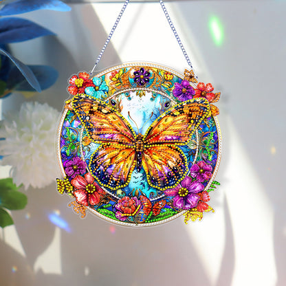 Double Sided Special Shaped Butterfly 5D DIY Diamond Art Pendant Home Decoration