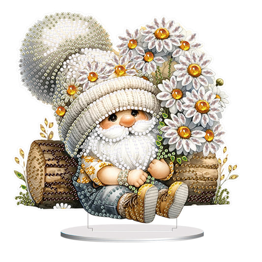 Acrylic Daisy Gnome 5D DIY Desktop Diamond Art Kits Bedroom Table Decoration