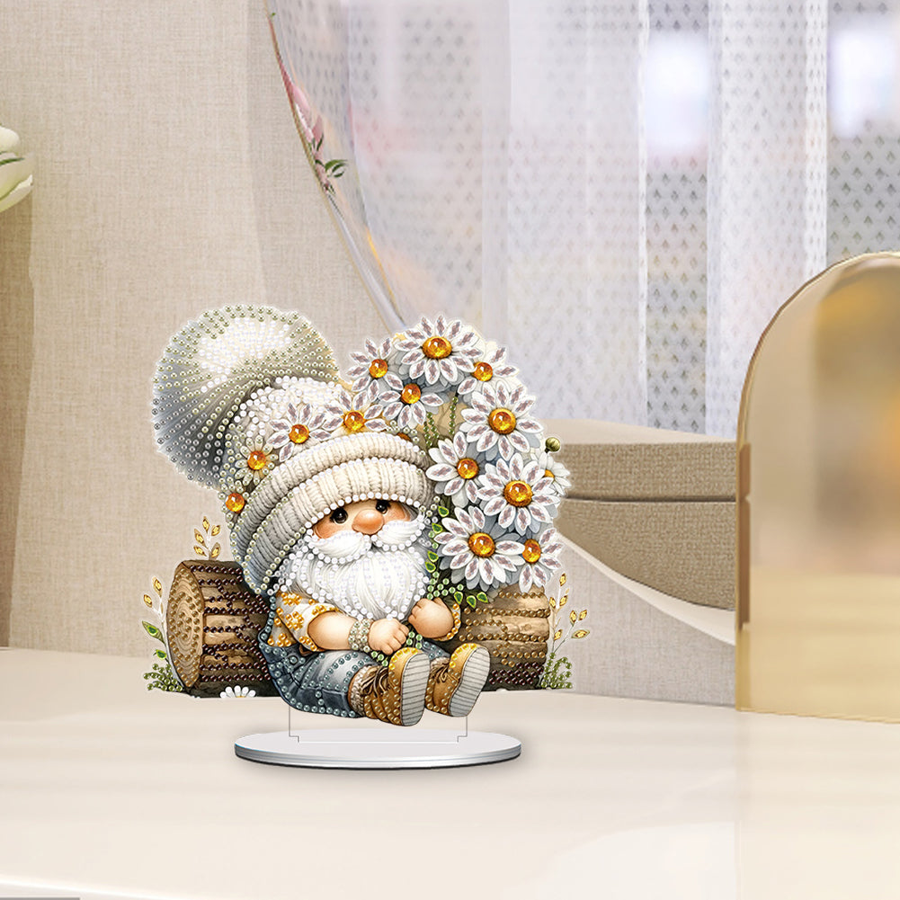 Acrylic Daisy Gnome 5D DIY Desktop Diamond Art Kits Bedroom Table Decoration