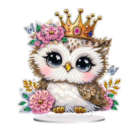 Double Side Special Shaped Flower Owl Diamond Painting Tabletop Ornaments Kit