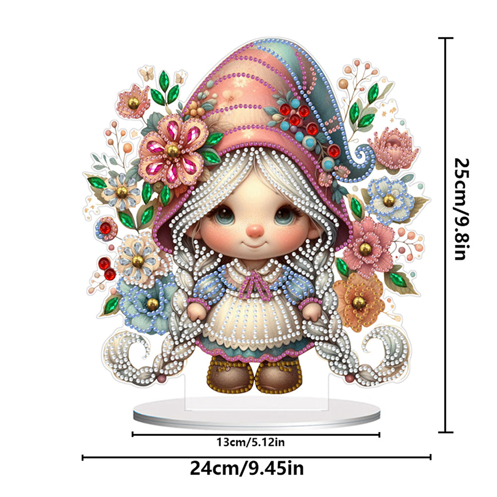 Double Side Special Shaped Cute Girl Diamond Painting Desktop Ornaments Kit