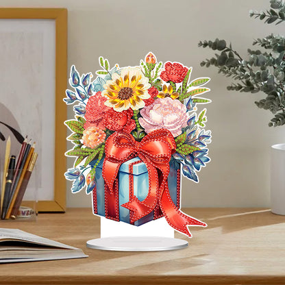 Acrylic Special Shaped Bouquet Gift Box Table Top Diamond Painting Ornament Kits