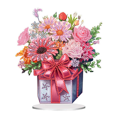 Acrylic Special Shaped Bouquet Gift Box Table Top Diamond Painting Ornament Kits