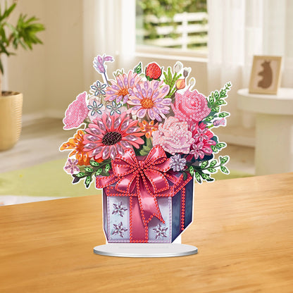 Acrylic Special Shaped Bouquet Gift Box Table Top Diamond Painting Ornament Kits