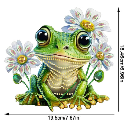 Acrylic Special Shaped Flower Frog 5D DIY Diamond Art Tabletop Decorations Kit