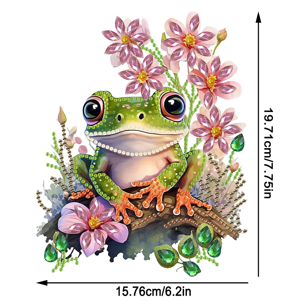 Acrylic Special Shaped Flower Frog 5D DIY Diamond Art Tabletop Decorations Kit