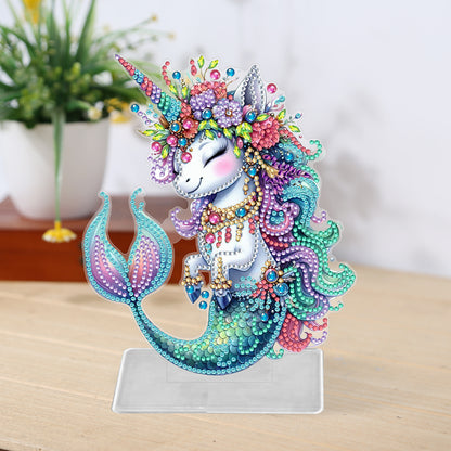 Marine Animal Special Shaped Diamond Painting Tabletop Ornaments Kit (Seahorse)