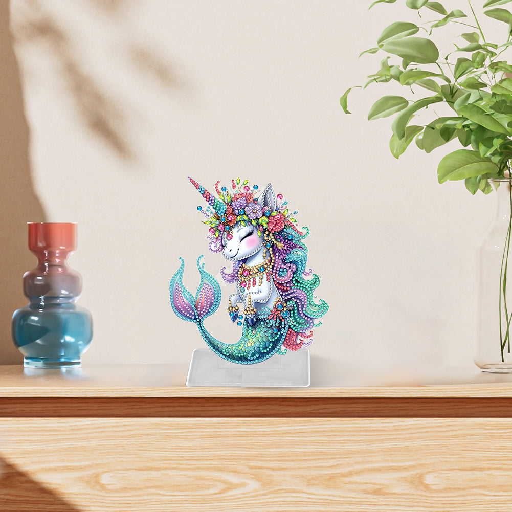 Marine Animal Special Shaped Diamond Painting Tabletop Ornaments Kit (Seahorse)