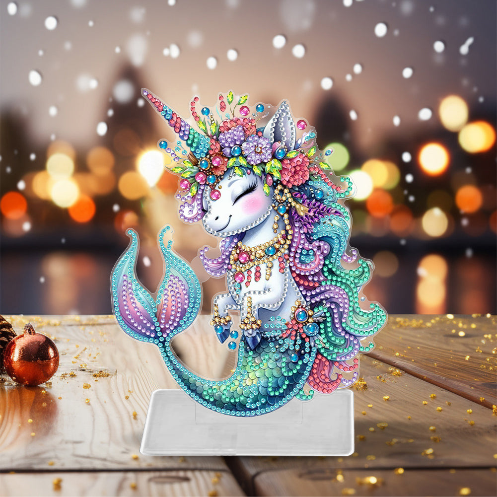 Marine Animal Special Shaped Diamond Painting Tabletop Ornaments Kit (Seahorse)