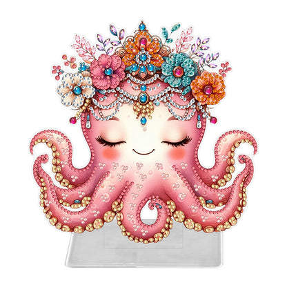 Marine Animal Special Shaped Diamond Painting Tabletop Ornaments Kit (Octopus)