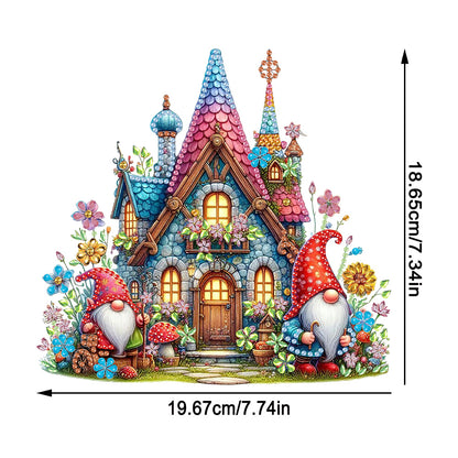 Acrylic Special Shaped Jungle Hut Diamond Painting Desktop Ornament for Beginner