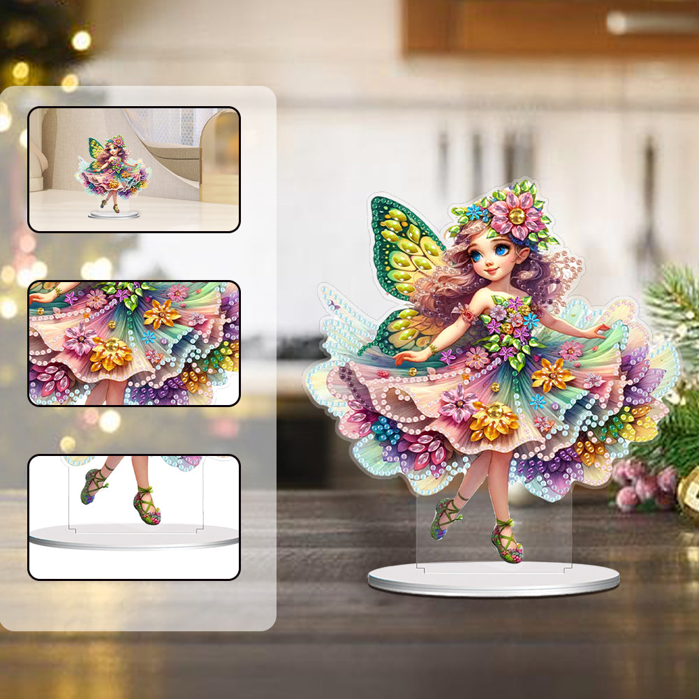 Acrylic Dance Girl 5D DIY Diamond Art Kits Diamond Painting Desktop Ornament Kit