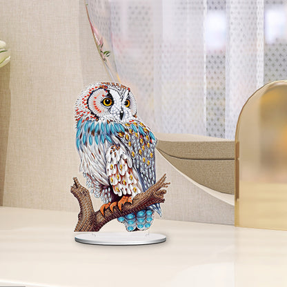 Acrylic Owl Table Top Diamond Painting Ornament Kits Bedroom Desk Decoration