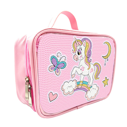 Cartoon 5D DIY Diamond Painting Makeup Bag Rhinestone Zipper Handbag Daily Purse