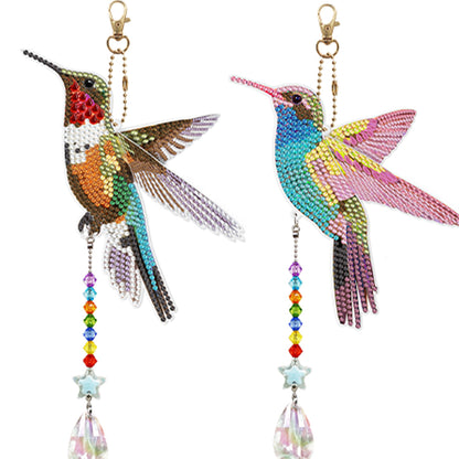 Suncatcher Hummingbird Diamond Painting Hanging Sign Double Sided (SMDZ301)