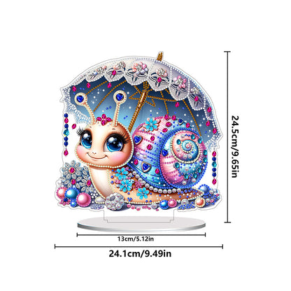 PVC Round Special Shaped Umbrella Snail Diamond Painting Desktop Decorations