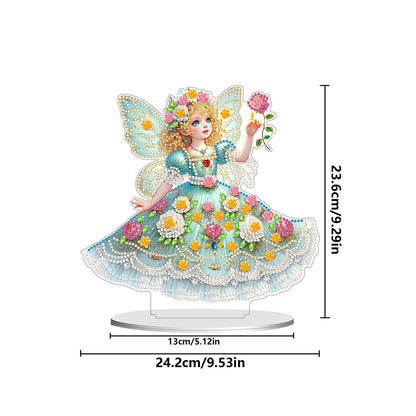PVC Round Special Shaped Butterfly Fairy Diamond Painting Desktop Decorations