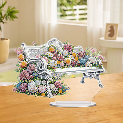 PVC Round Special Shaped Flower Bench DIY Diamond Painting Desktop Decorations