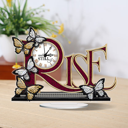 Acrylic Special Shaped Butterfly Letter 5D Diamond Painting Clock Art Craft
