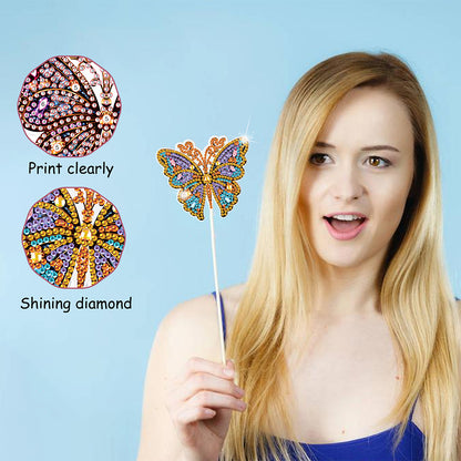 Special Shape Butterfly Garden Stake Diamond Art Craft Kits for Adults Beginners