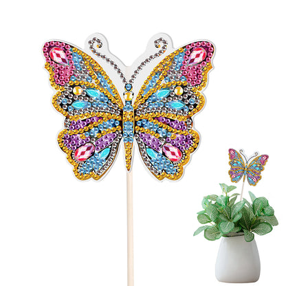 Special Shape Butterfly Garden Stake Diamond Art Craft Kits for Adults Beginners