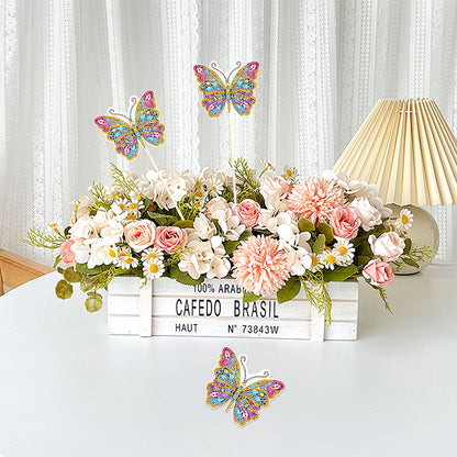 Special Shape Butterfly Garden Stake Diamond Art Craft Kits for Adults Beginners