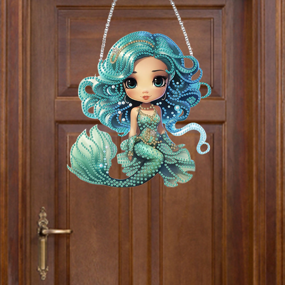 Acrylic Mermaid 5D DIY Diamond Art Hanging Decorations Home Ornaments Kit