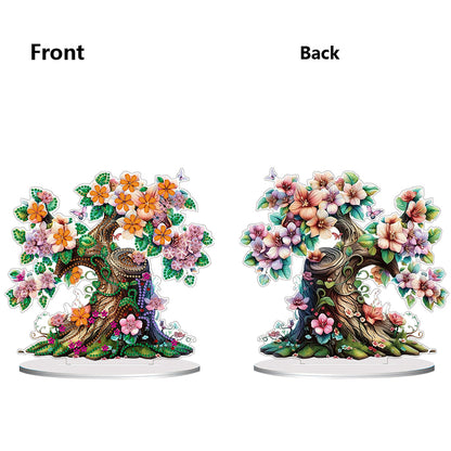 Double Side Special Shaped Yard Flower Tree Desktop Diamond Painting Art Kits