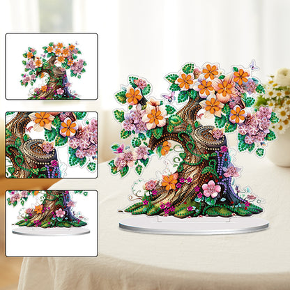 Double Side Special Shaped Yard Flower Tree Desktop Diamond Painting Art Kits