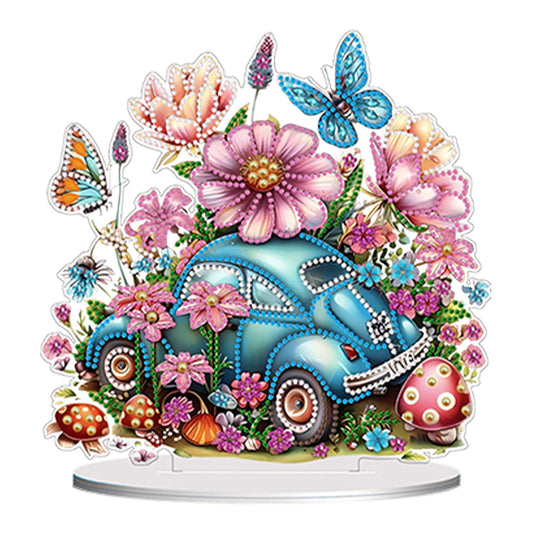 Double Side Special Shaped Flower Classic Car Desktop Diamond Painting Art Kits