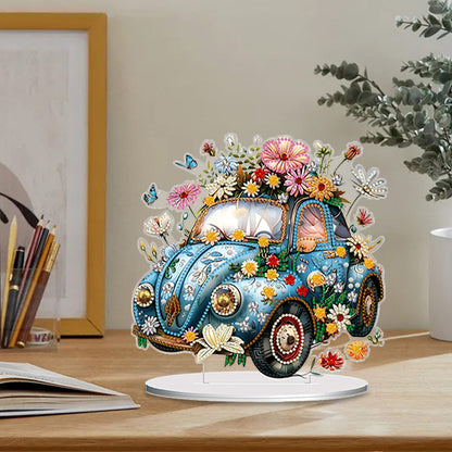 Double Side Special Shaped Flower Classic Car Desktop Diamond Painting Art Kits