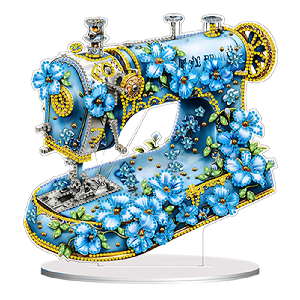 Double Sided Special Shaped Flower Sewing Machine Diamond Painting Desktop Decor