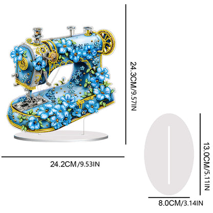 Double Sided Special Shaped Flower Sewing Machine Diamond Painting Desktop Decor