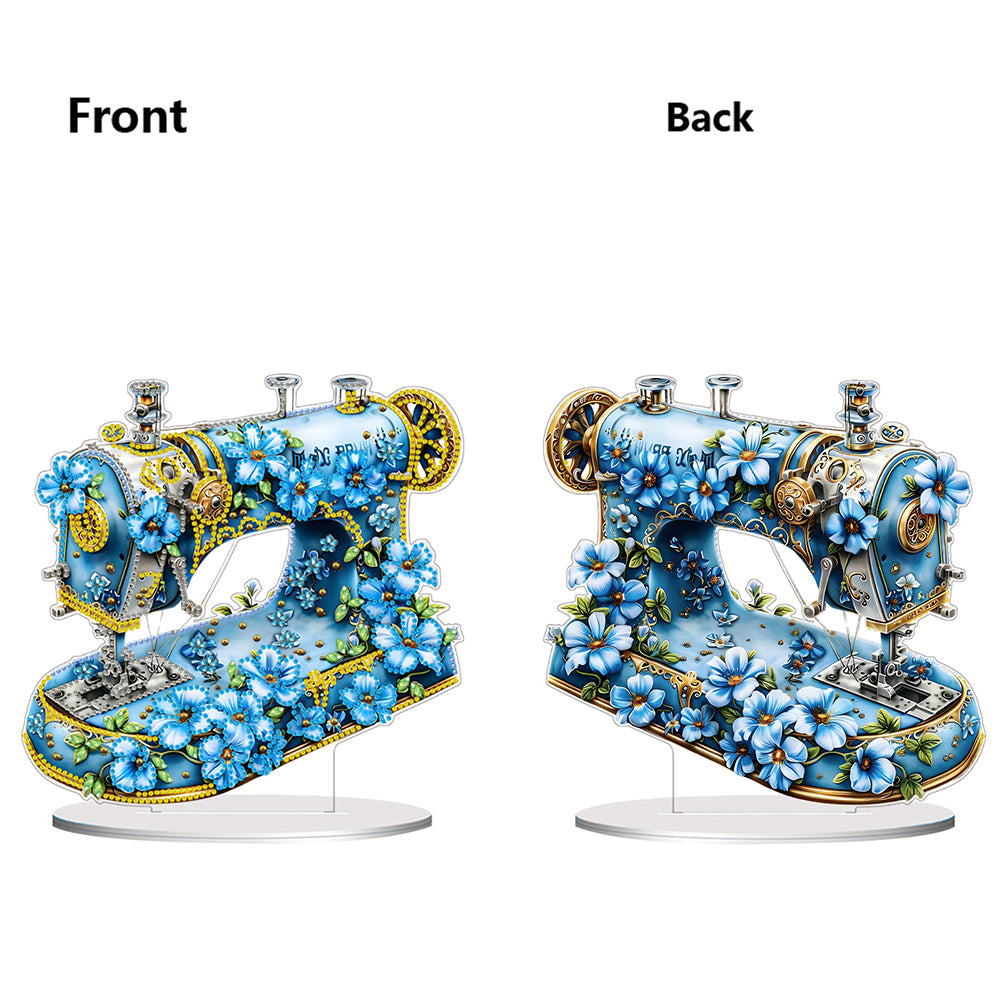 Double Sided Special Shaped Flower Sewing Machine Diamond Painting Desktop Decor