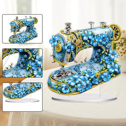 Double Sided Special Shaped Flower Sewing Machine Diamond Painting Desktop Decor