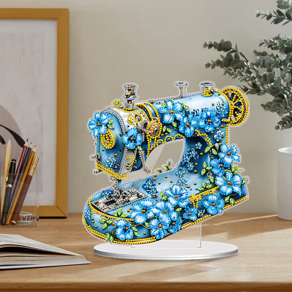 Double Sided Special Shaped Flower Sewing Machine Diamond Painting Desktop Decor