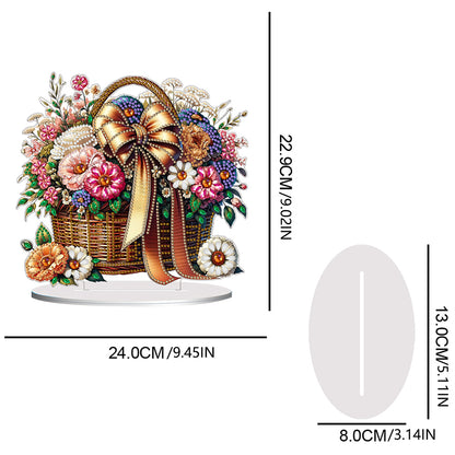 Double Side Special Shaped Flower Basket Desktop Diamond Painting Art Kits